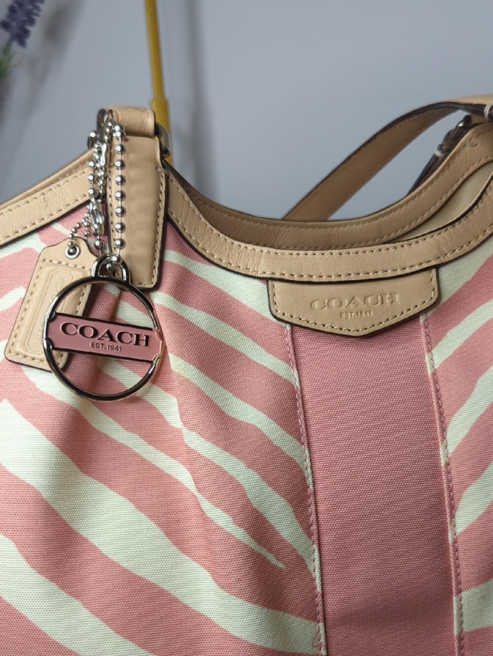 Coach 2013 Devin Zebra Stripe Shoulder Bag - Picture 2 of 9